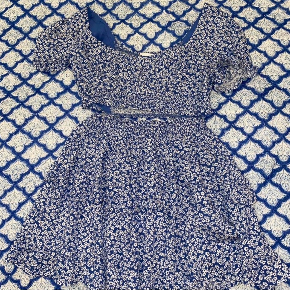 princess polly blue meadow floral set